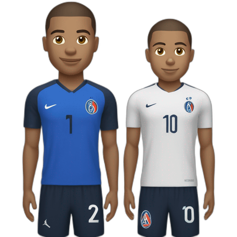 Kilian mbappe avec le mallio de f l’om emoji