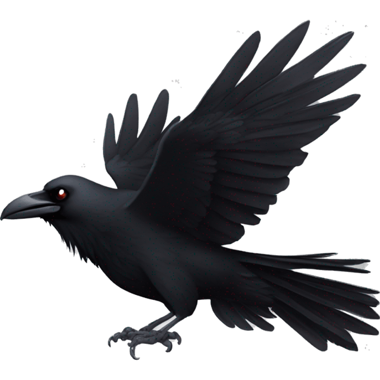 flying raven emoji