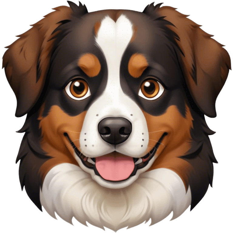 bernese mountain dog and australian shepherd mixed breed dog emoji