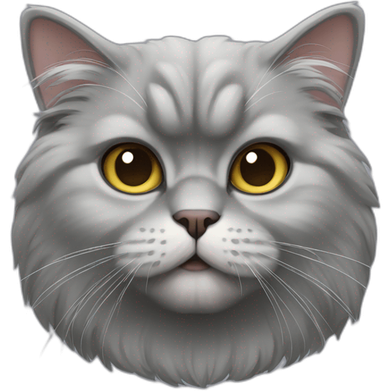 gray persian cat emoji