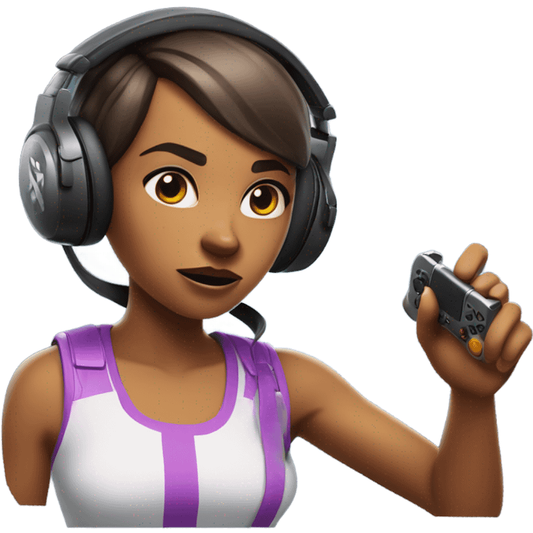 girl playing fortnite  emoji