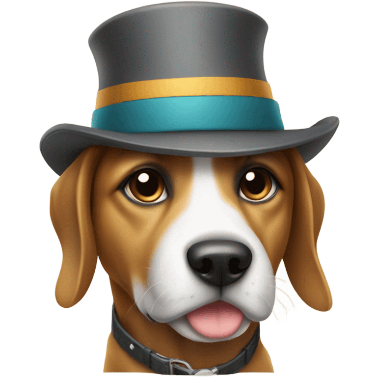 Dog with hat emoji