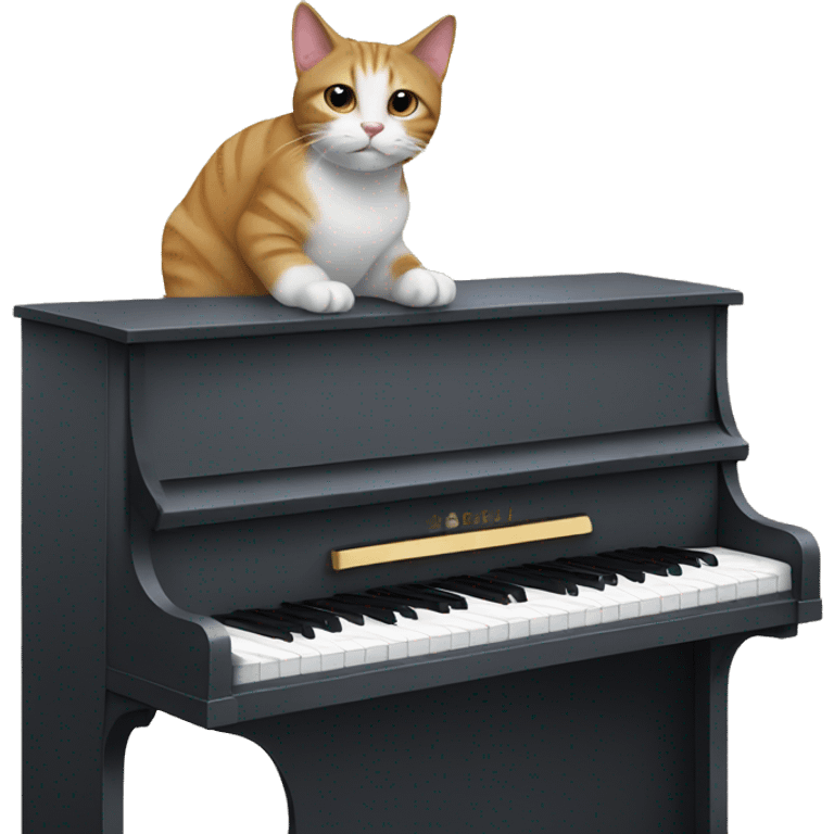 Cat on a piano  emoji