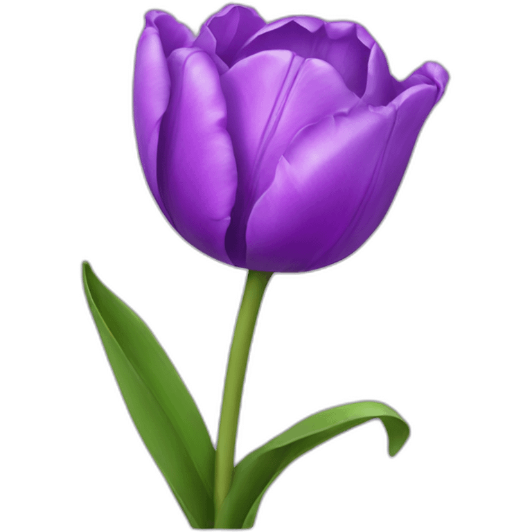 Purple tulip rose emoji