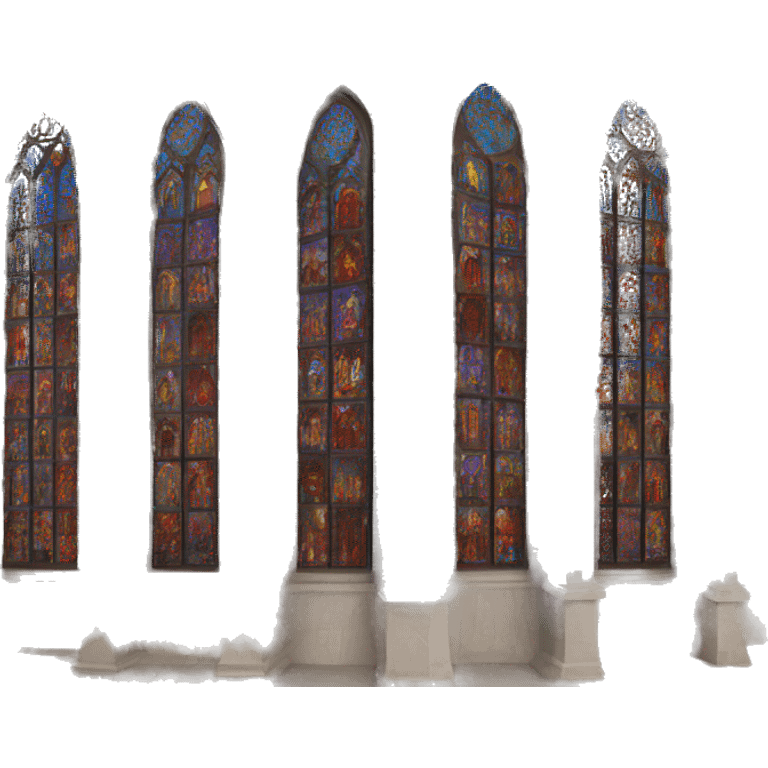 Cathedral with stained glass windows  emoji