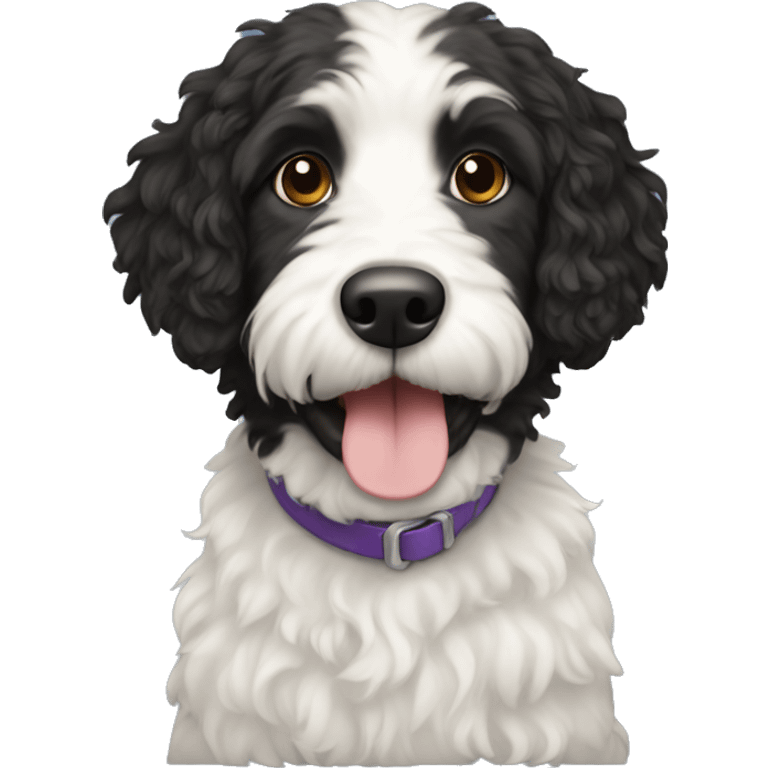 Bernadoodle dog emoji