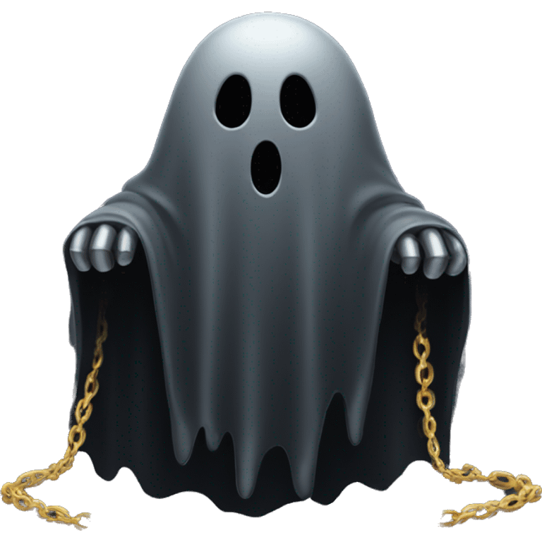 black ghost with gold chain emoji