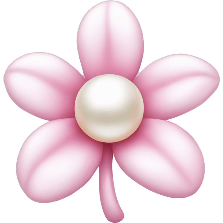 Pearl light pink flower emoji