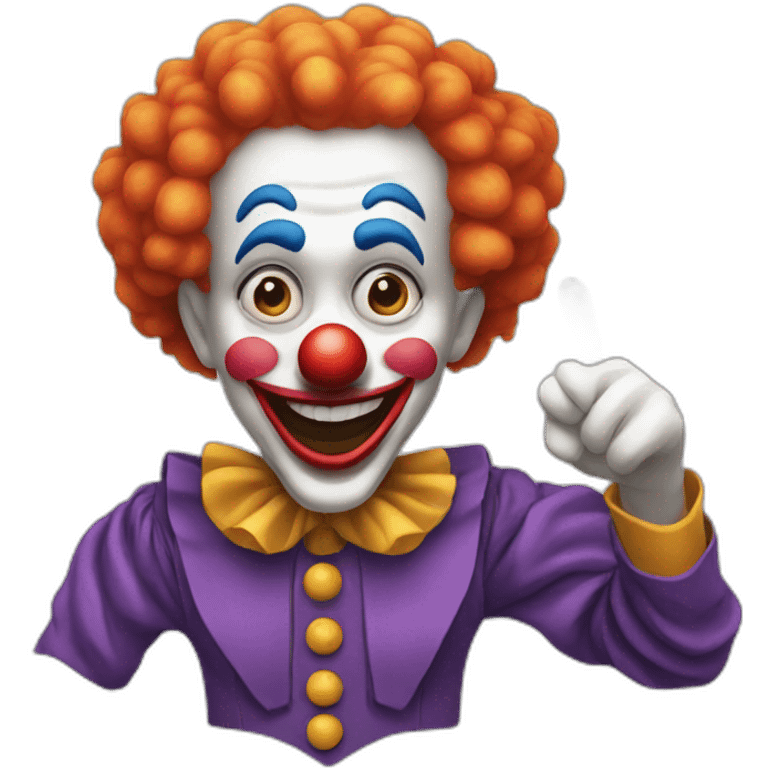 clown pointing to the right emoji