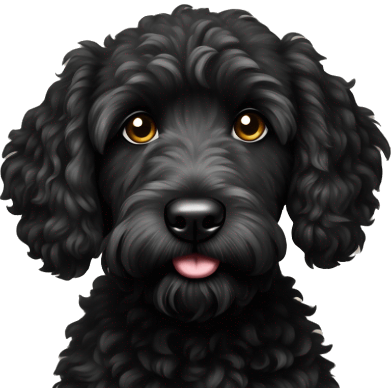 Black goldendoodle emoji