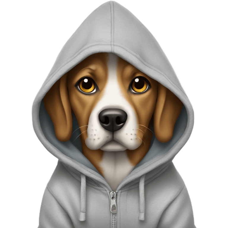 Dog with hoodie emoji