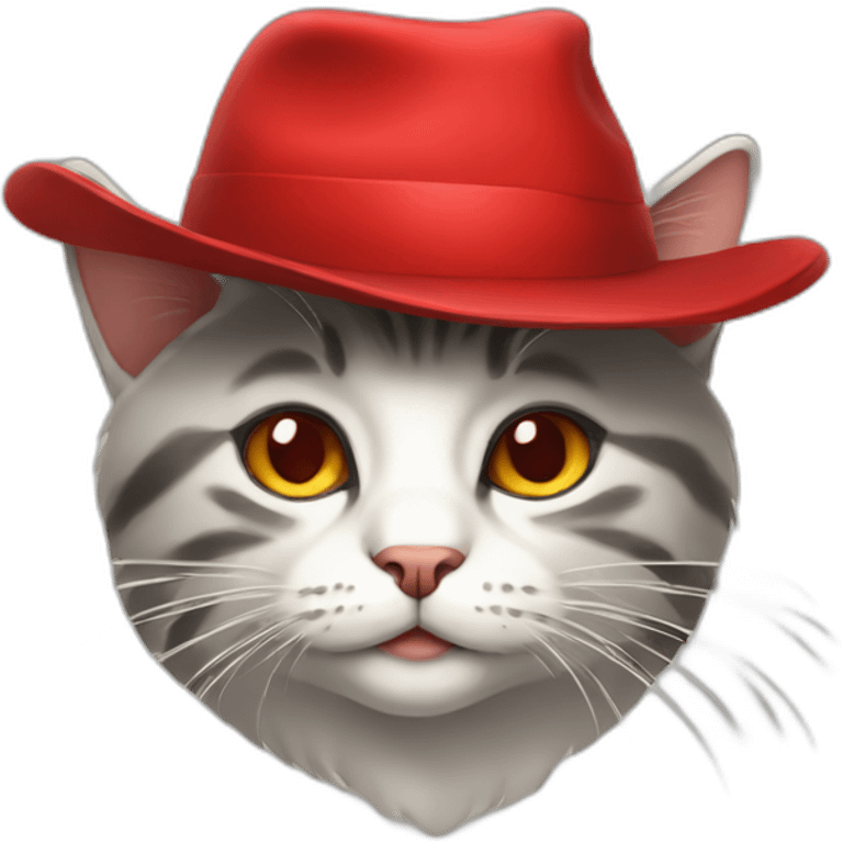 cat with red hat emoji