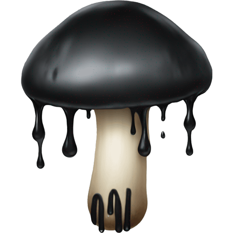 Black Dripping mushroom emoji