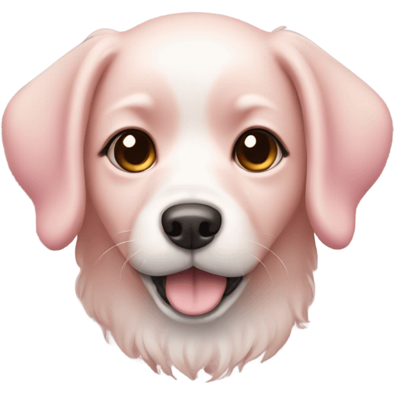 Light pink cute dog emoji