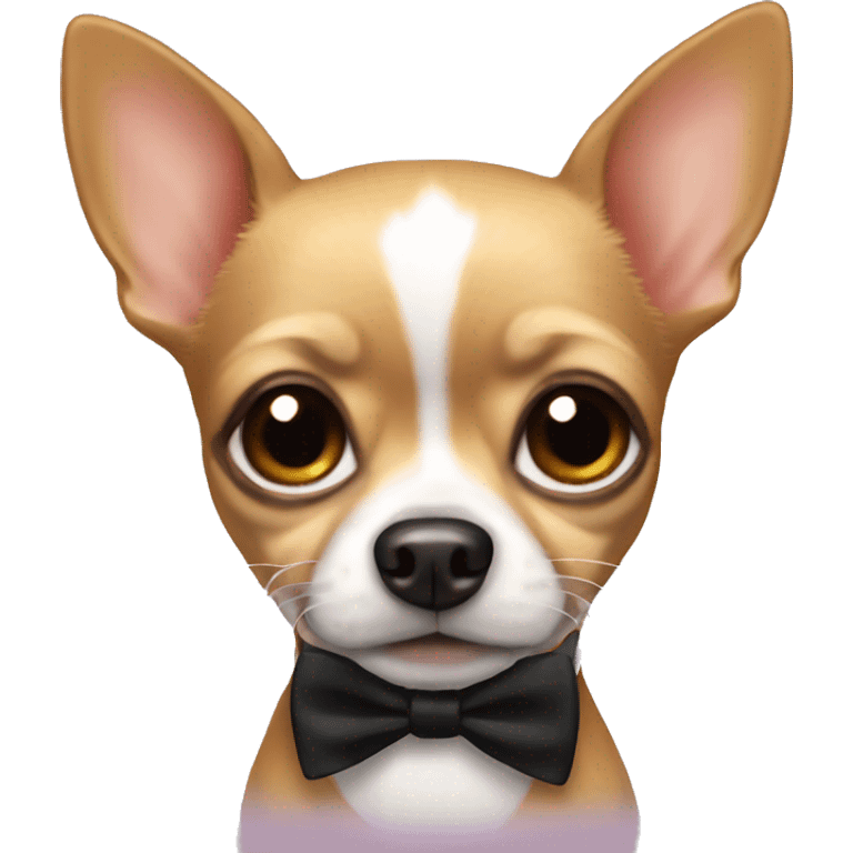 Chihuahua with a tuxedo  emoji