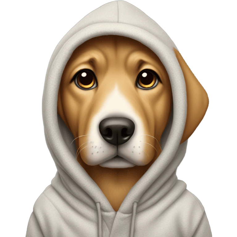 Dog wearing hoodie  emoji