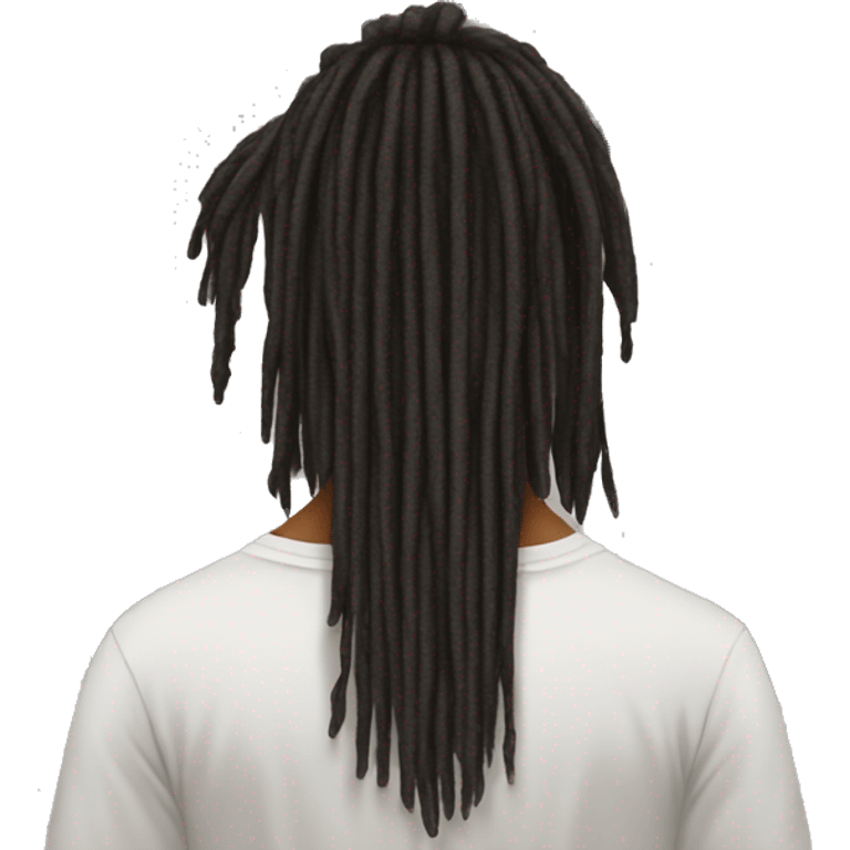 Back of head African Male long dreads emoji