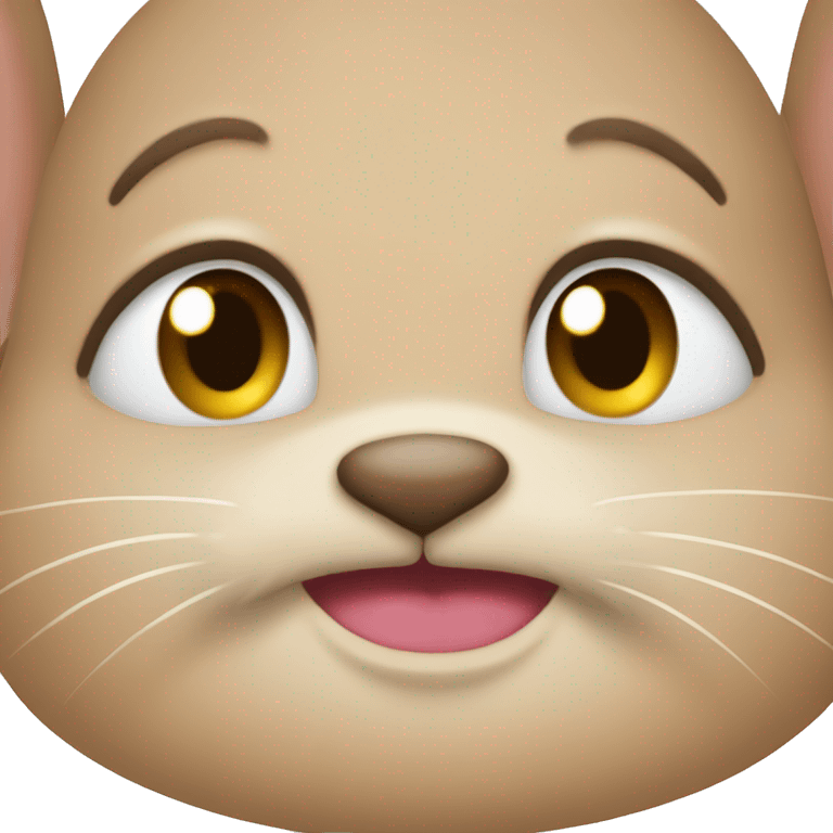 Funny bunny cheeks emoji