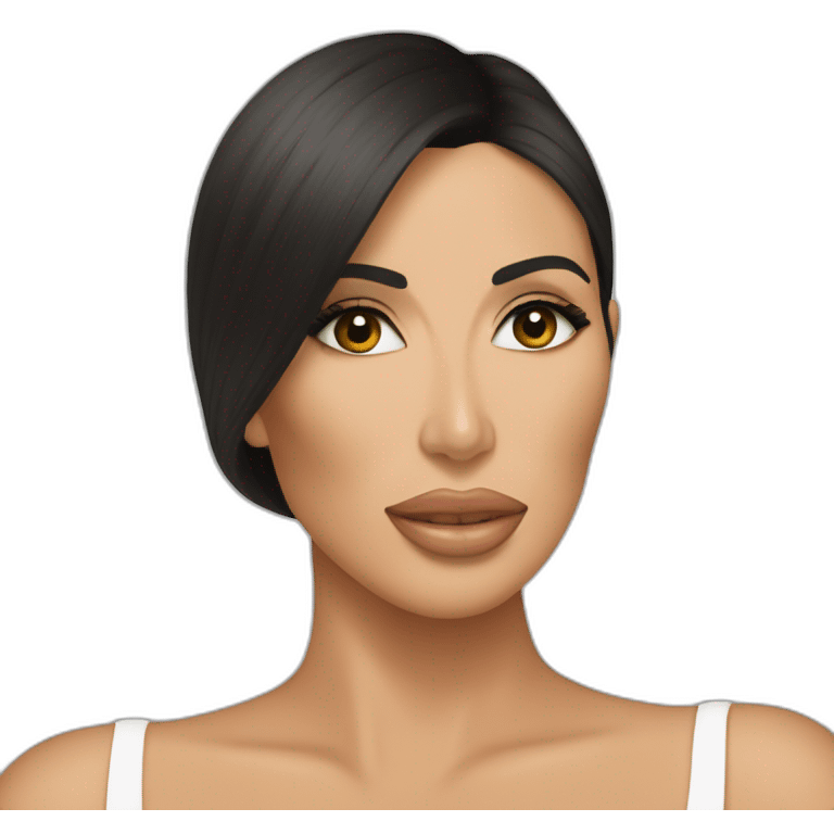 Kim Kardashian embrasse sa mère emoji