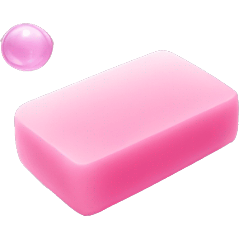 Pink soap bar and bubbles emoji