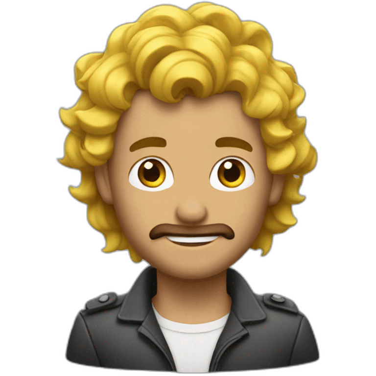 Homme avec coiffure wave emoji