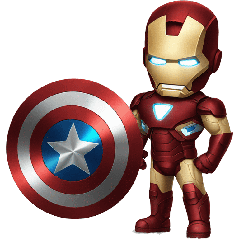 captain america and iron man as friends emoji