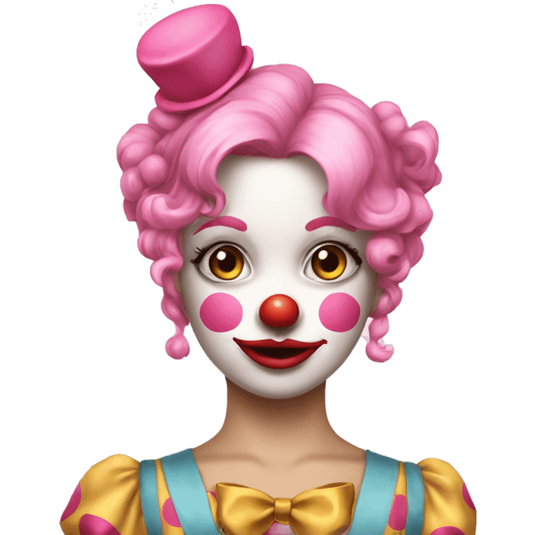 Pretty pink clown girl bows  emoji