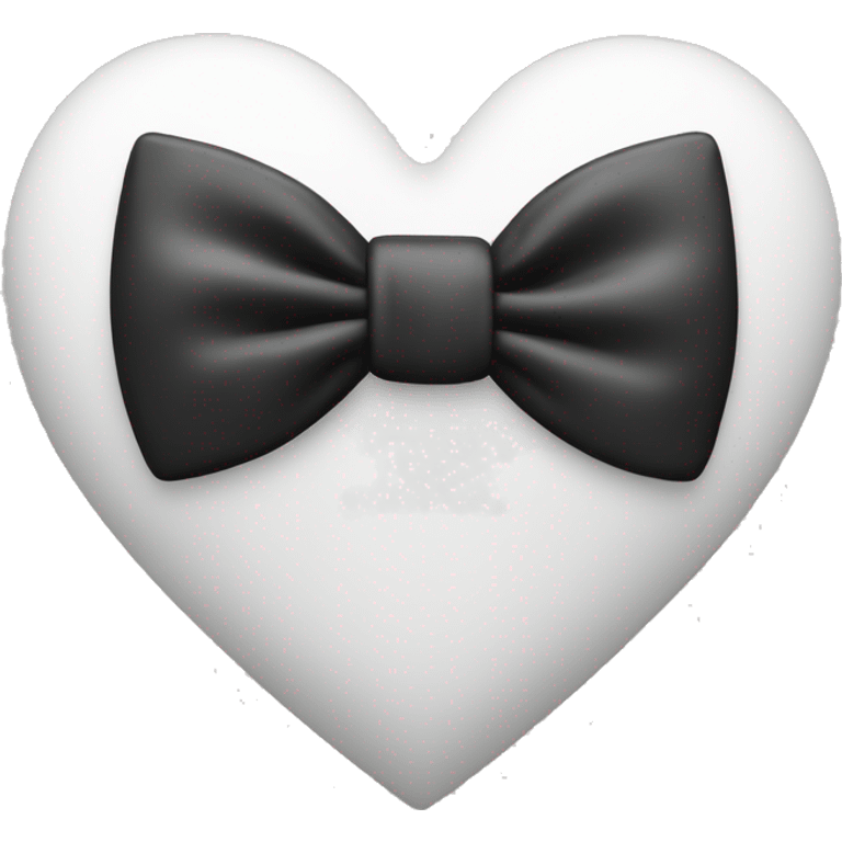 White heart with a bow tie  emoji