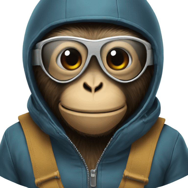 monkey with ski mask emoji