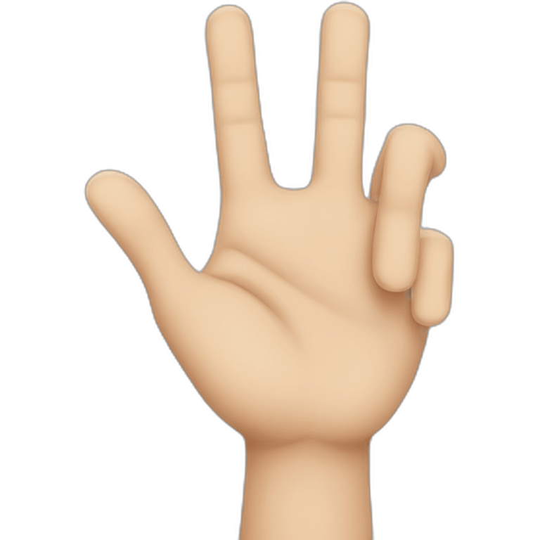 right hand with three fingers up emoji