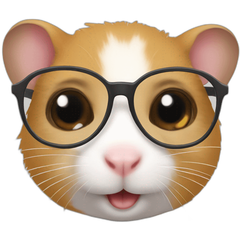 teaching Hamster with glasses emoji