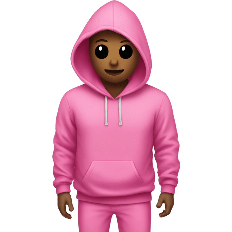 bot with pink hoodie without body emoji