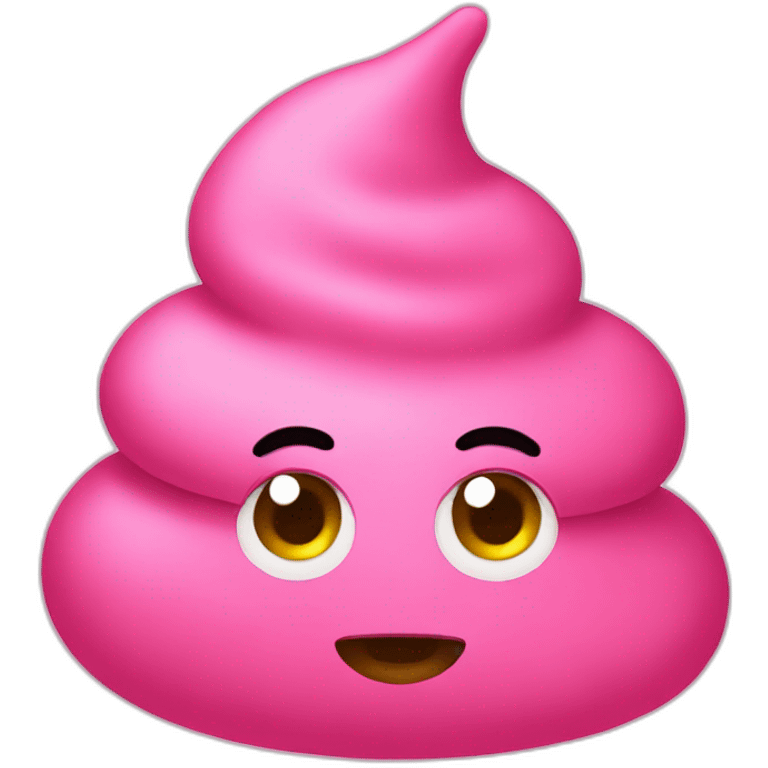 A pink poop emoji