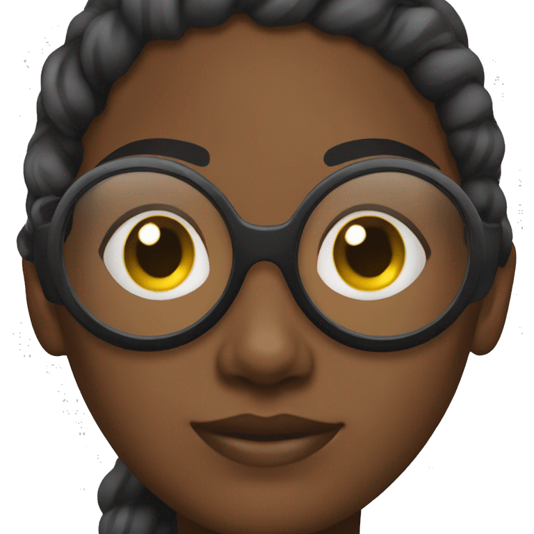 Black girl wearing googles swimming emoji