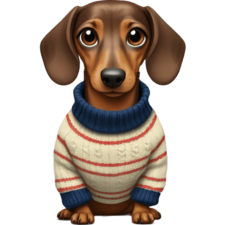 dachshund in a sweater emoji