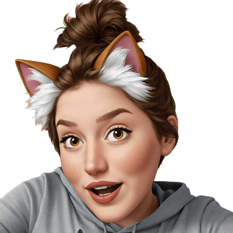 cat ear girl portrait emoji