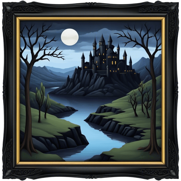 renaissance dark goth landscape emoji