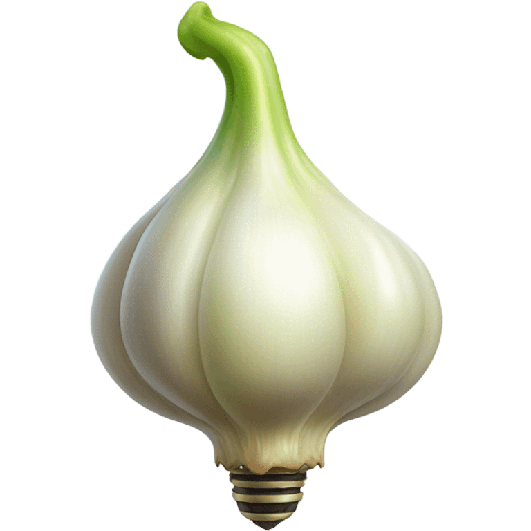 Garlic shaped alien vibrating  emoji