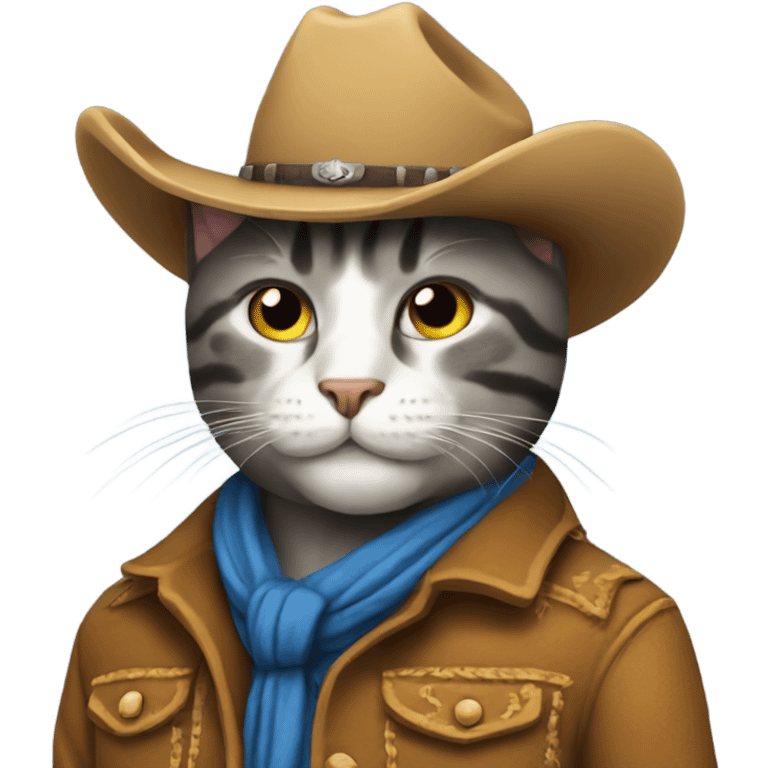 Cat cowboy emoji