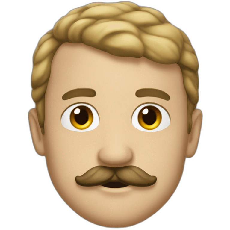 Macron with moustache emoji