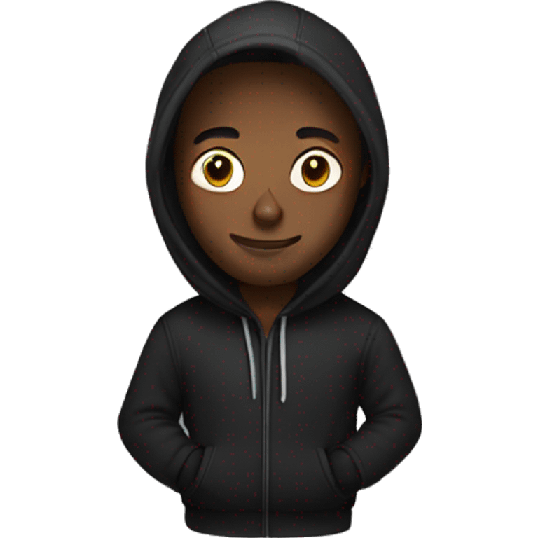 Man with black hoodie emoji