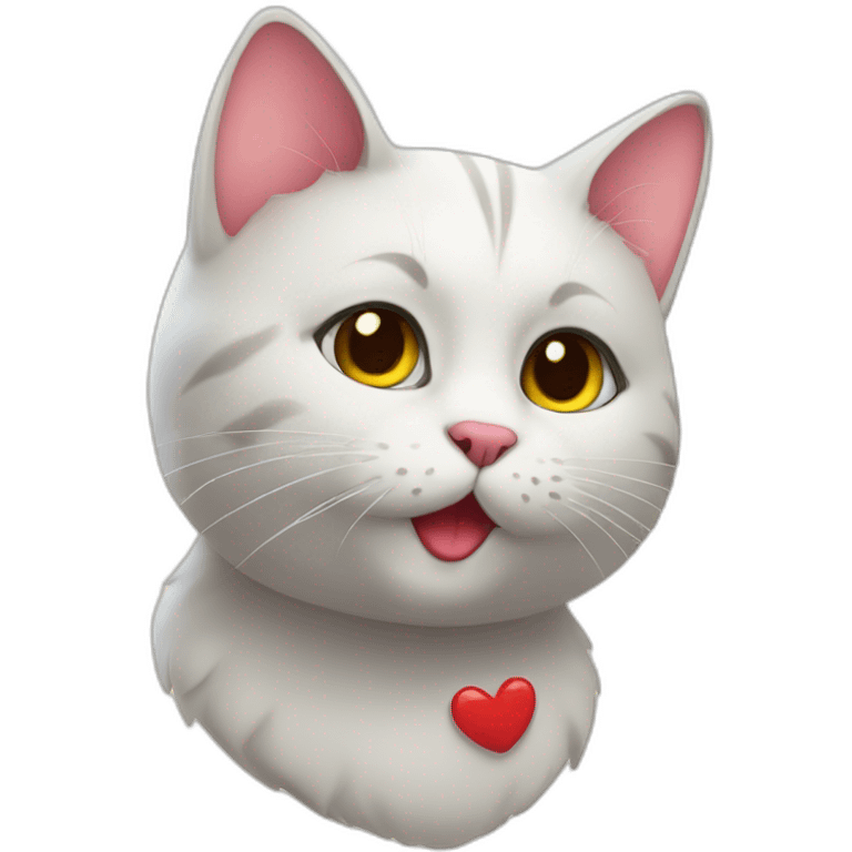 Cat with kiss emoji