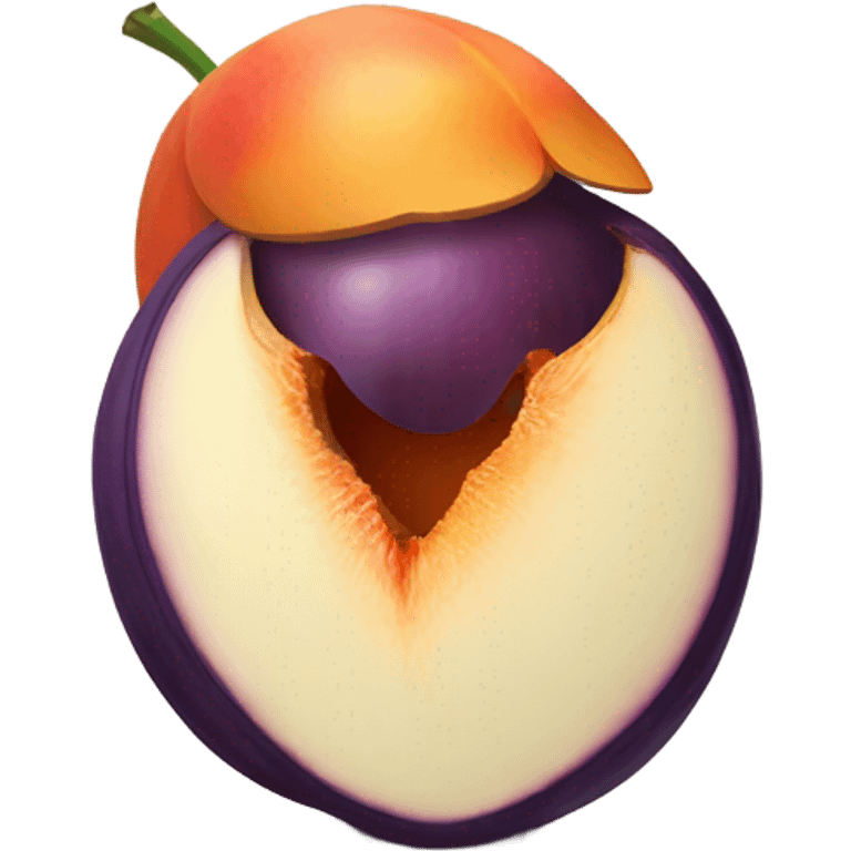 Peach with egg plant in it  emoji