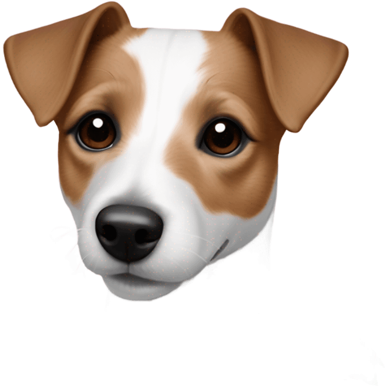 jack russell terrier with light pink peonies emoji