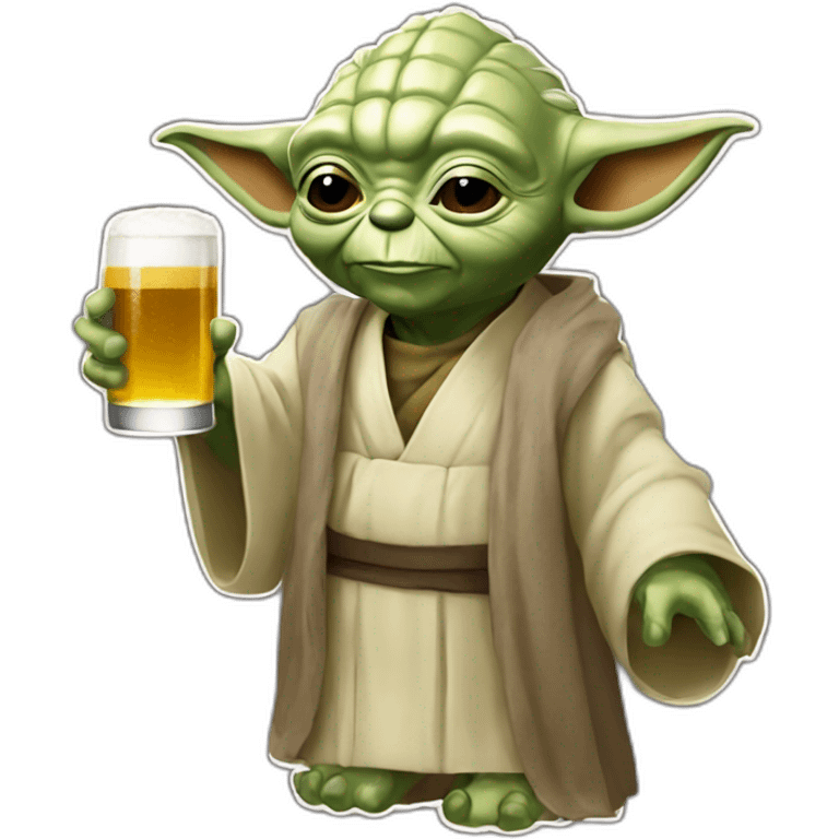 Yoda qui boit de la biere emoji