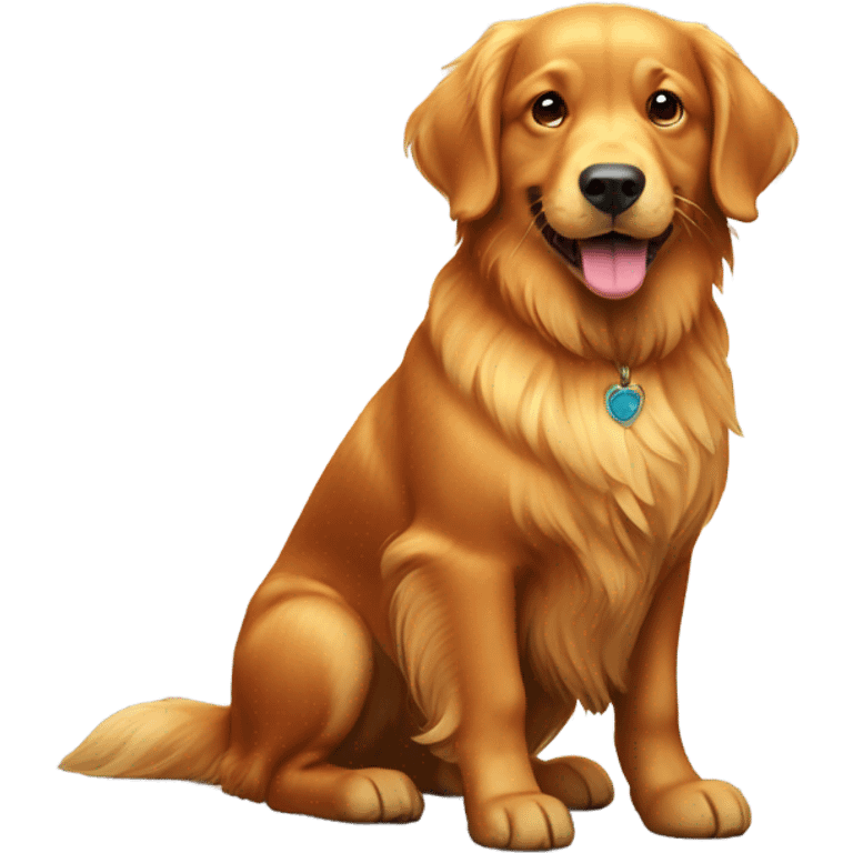 Red golden retriever  emoji