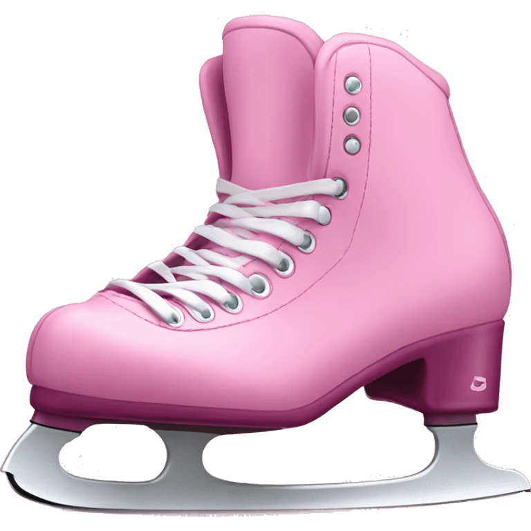 beautiful pink pair of figure skates emoji