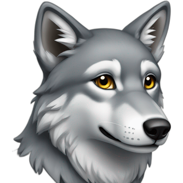 Female grey wolf  emoji