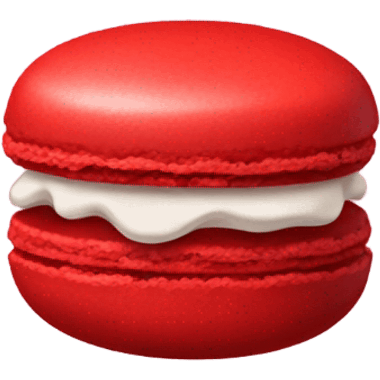 one red macaroon emoji