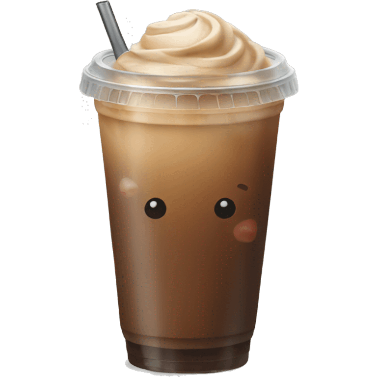 Drinking iced coffee emoji emoji